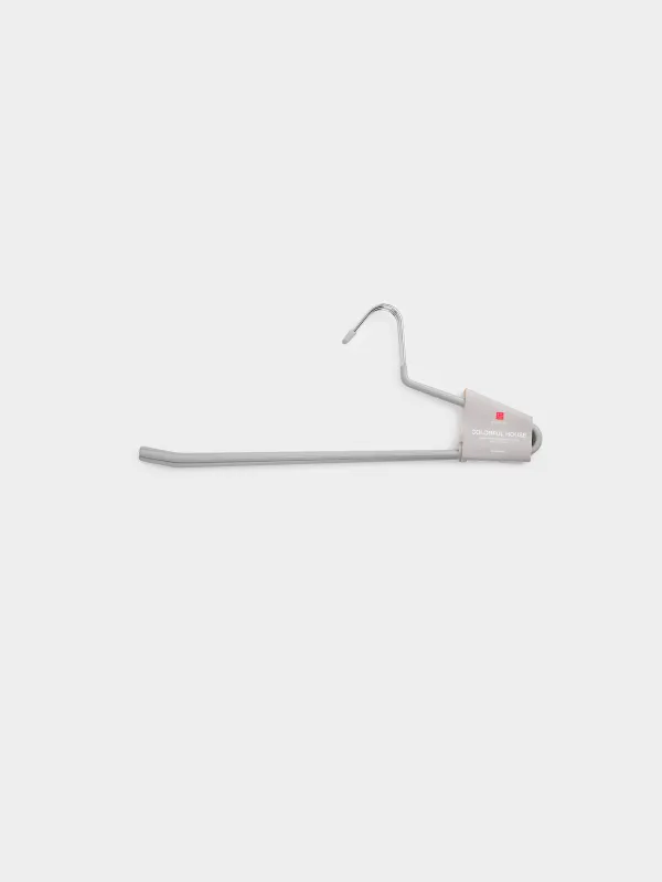 Hanger for trousers/skirts, 36 cm, 3 pcs, metal coated, gray, Colorful house, image-5