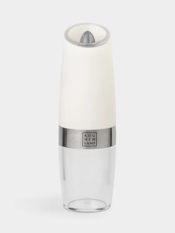 Spice mill, 20 cm, 2 pcs, Gravity, Plastic / Acrylic, LED W, Black / White, Spicy, image-3