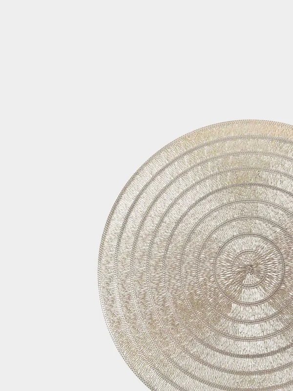 Napkin for appliances, 38 cm, PVC, round, golden, Patterns, Azhur, image-1