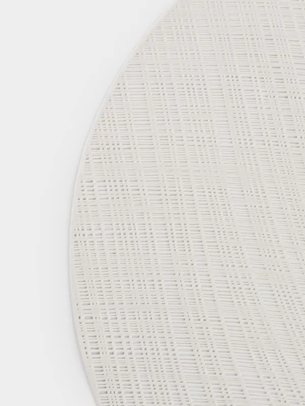 Napkin for appliances, 38 cm, PVC, round, white, Azhur Grid, image-3