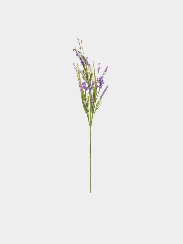 Decorative branch, 86 cm, plastic / polyester, Purple bells, Flower garden, image-0
