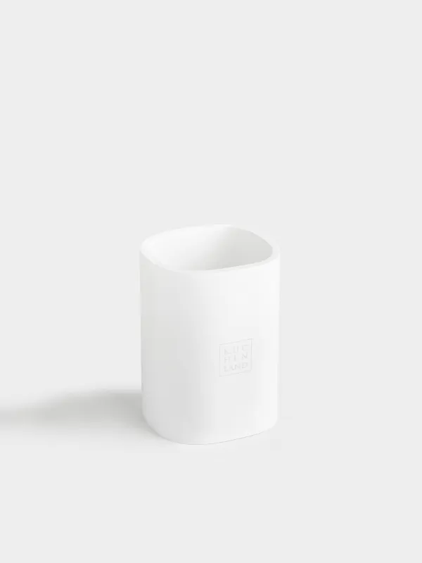 Toothbrush cup, 11 cm, polyresin, white, Vesta, image-1