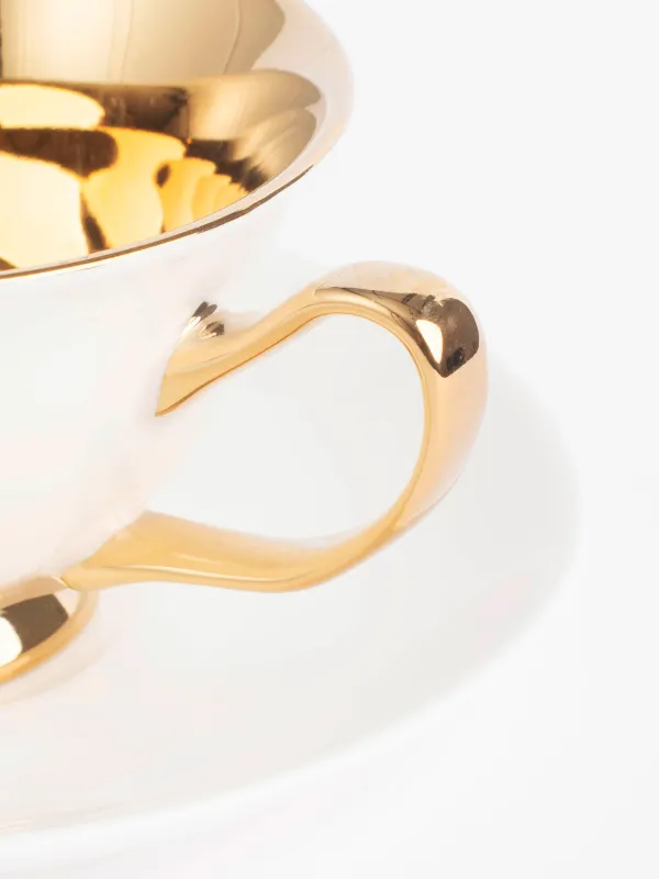 Tea pair, 220 ml, 1 person, 2 items, porcelain N, golden milk, Elegant gold, image-3