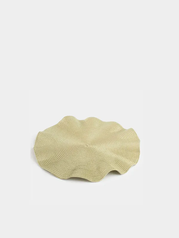 Placemat, 38 cm, polypropylene, round, olive, Wavy edges, Circle wave, image-1