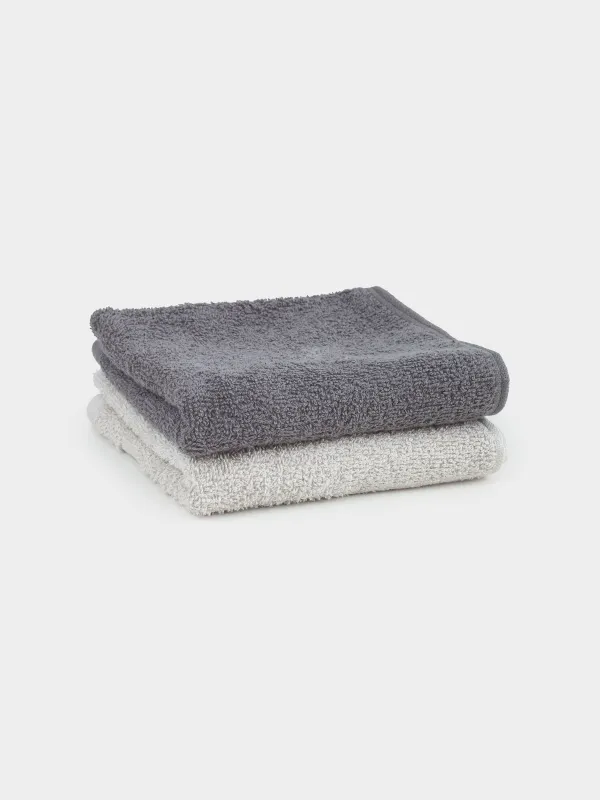 Kitchen towel, 30x60 cm, 2 pcs, cotton, beige/dark gray, Mong, image-2