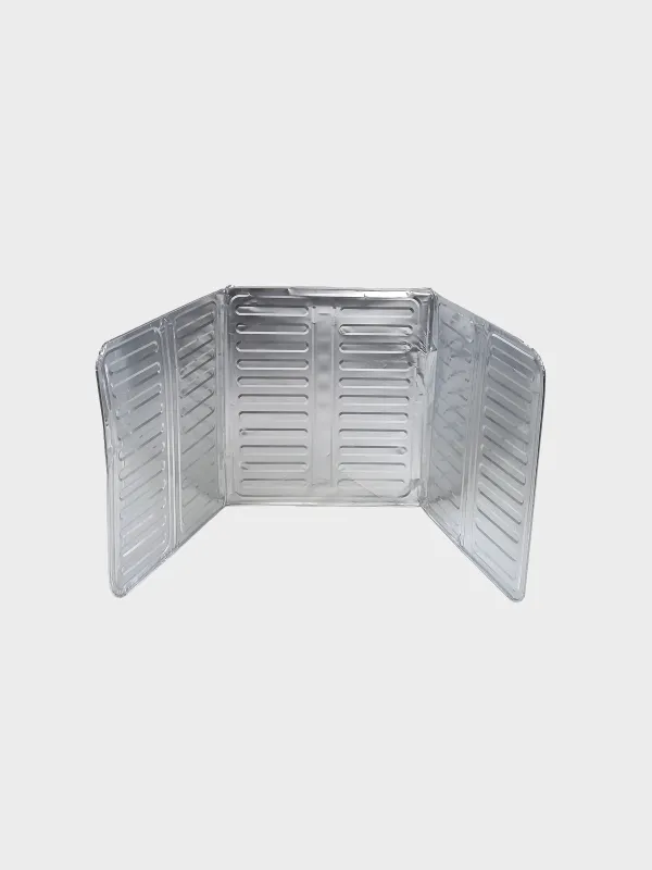 Protective screen for the stove, 84x33 cm, folding, aluminum, Classic, image-1