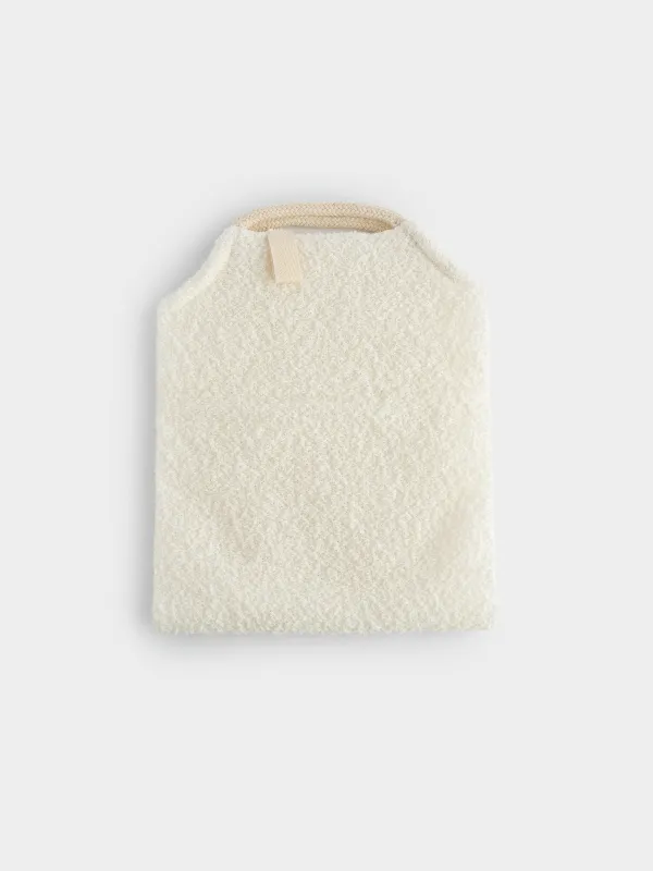 Washcloth-tape for washing body, 45x19 cm, exfoliating, polyester / nylon, milky, Unique spa, image-2