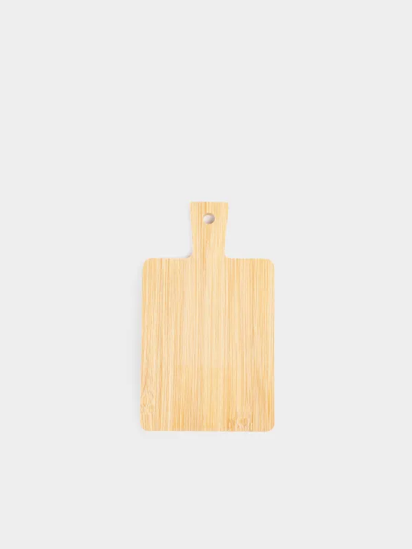 Hot plate, 19x11 cm, with handle, bamboo, rectangular, BBQ, image-1