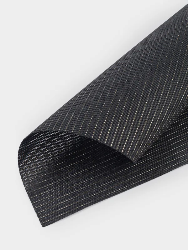 Napkin for appliances, 30x45 cm, PVC, rectangular, black, Gold thread, Solid, image-2