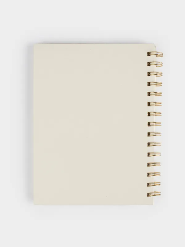Notepad for notes, 15x20 cm, 70 l, on rings, PVC, Sphere with glitter, Stationery, image-1
