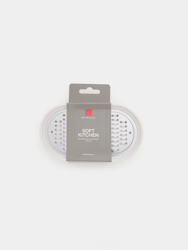 Grater, 14x8 cm, with container, steel/plastic, Dairy, Soft kitchen, image-6