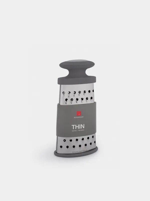 Grater, 23 cm, two-sided, steel / plastic, grey, Thin, image-6