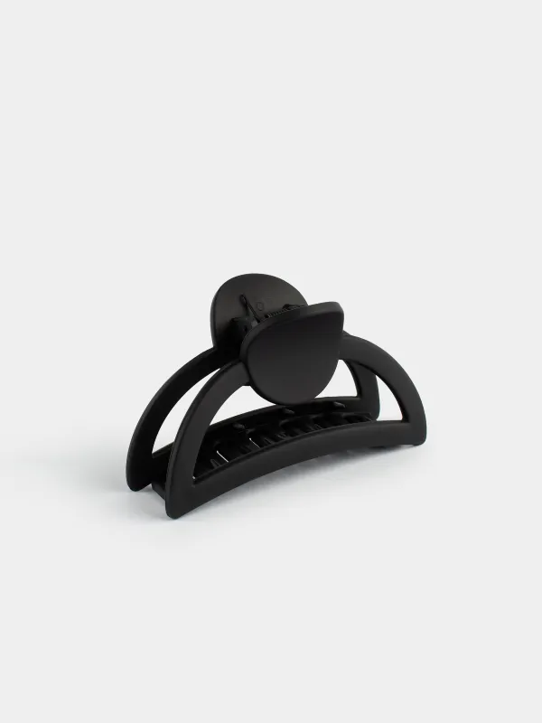 Hair clip, 9 cm, plastic, black, Crab, Basic, image-1