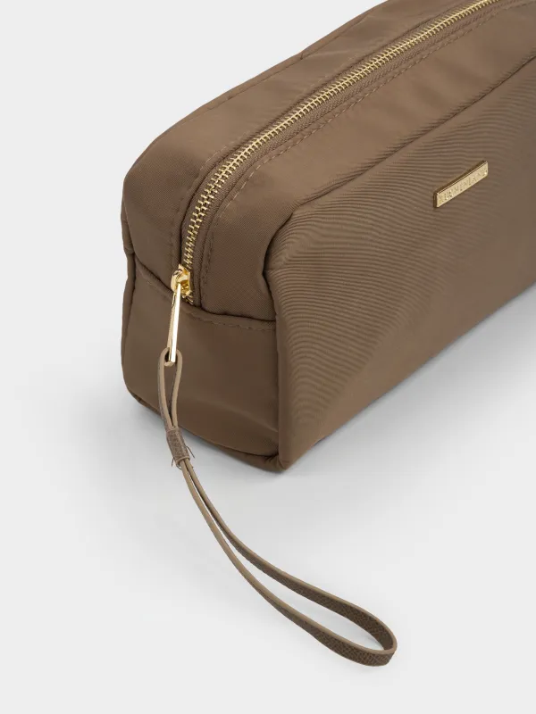 Makeup bag, 23x13 cm, polyester, brown, Mantle, image-1