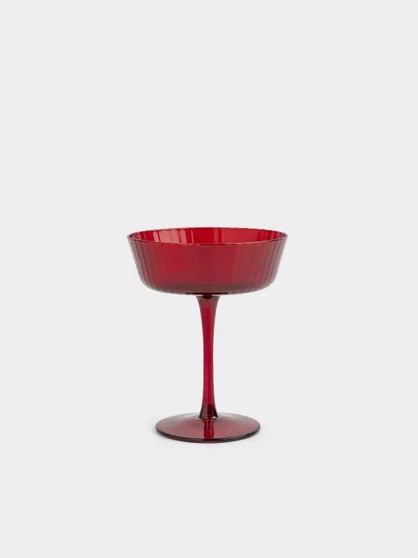 Drinking glass, 230 ml, glass R, red, Ribby color, image-0