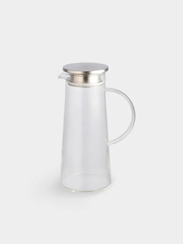 Jug, 1,5 l, with filter cap, glass B / steel, Pyramid, image-0