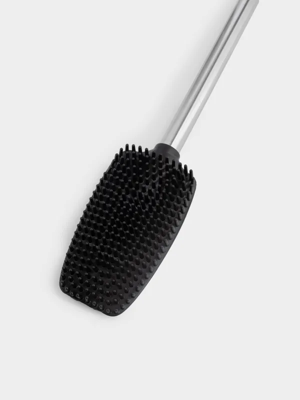 Toilet brush, 53 cm, with stand, rubber / steel, Antei, image-3