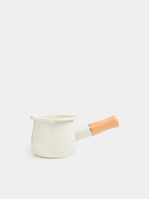 Turka, 550 ml, enameled metal/wood, milk, Nostalgia, image-0
