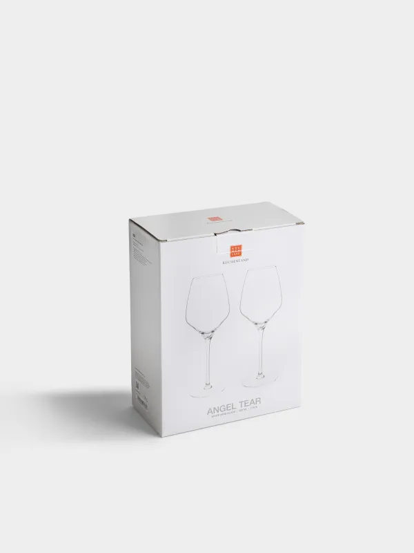 Drinking glass, 500 ml, 2 pcs, glass, Angel tear, image-4