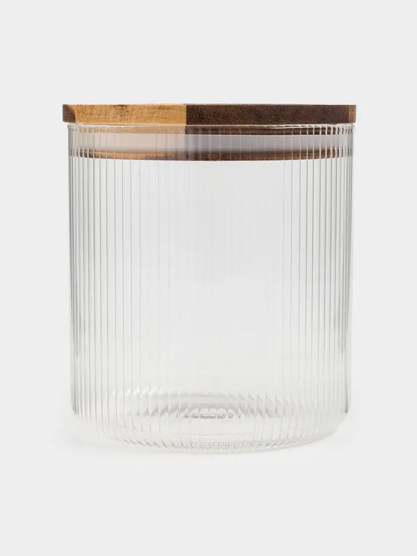 Can for bulk products, 900 ml, glass B, Ravi wood, image-2