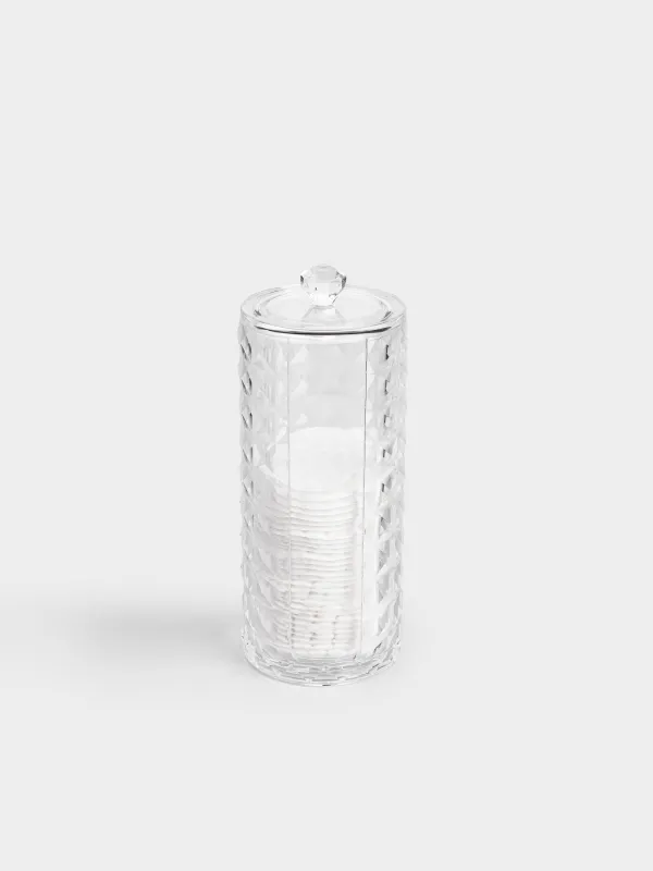 Cotton pad container, 18 cm, plastic, Kandy, image-4