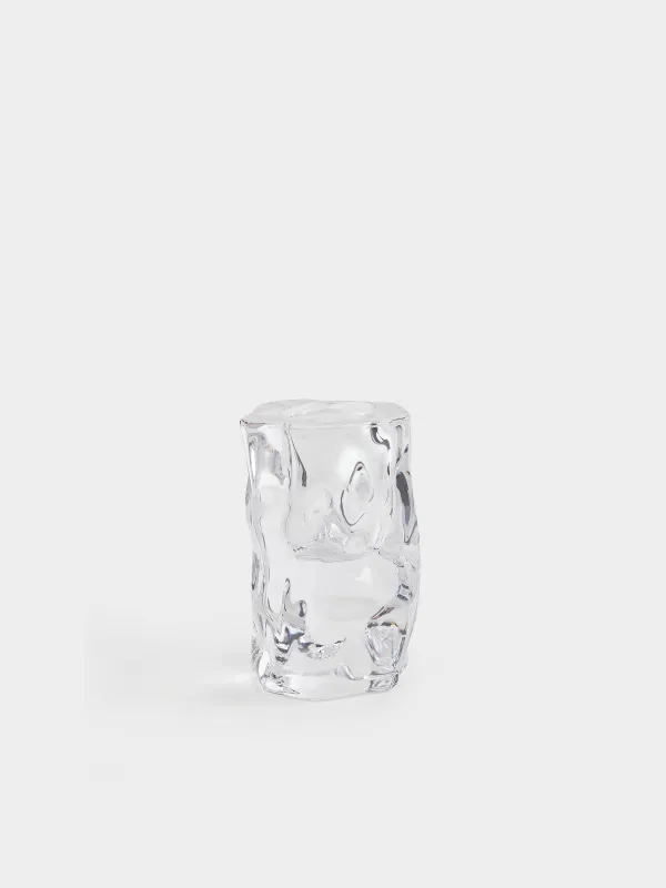 Candlestick, 8 cm, for a thin candle, glass, Concave, image-0