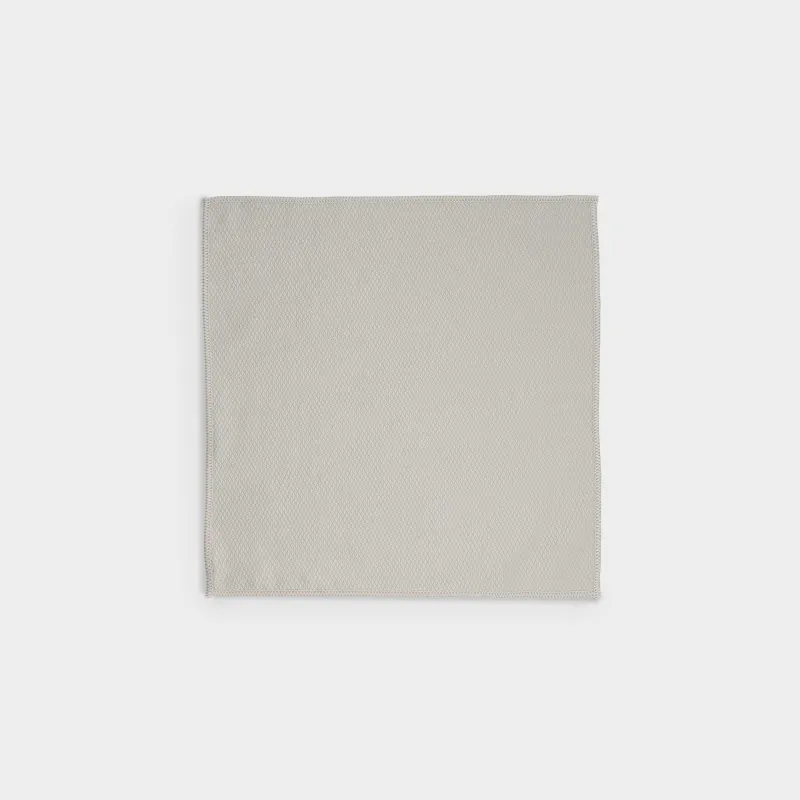 Cloth for glass/plastic/mirrors, 35x35 cm, microfiber, Fish scales, grey-beige, Clean