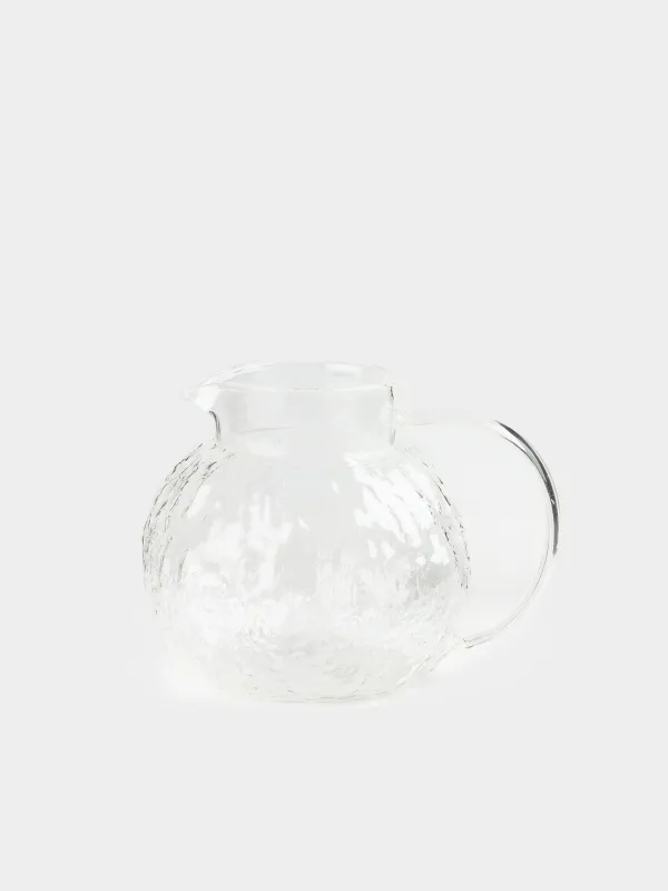 Jug, 1,4 l, with filter cap, Used glass / wood, Nautilus, image-2