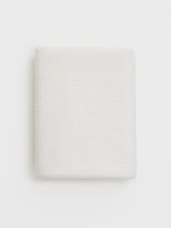 Tablecloth, 170x250 cm, with stitching, polyester, milky, Burlap, Gunny traditions, image-7