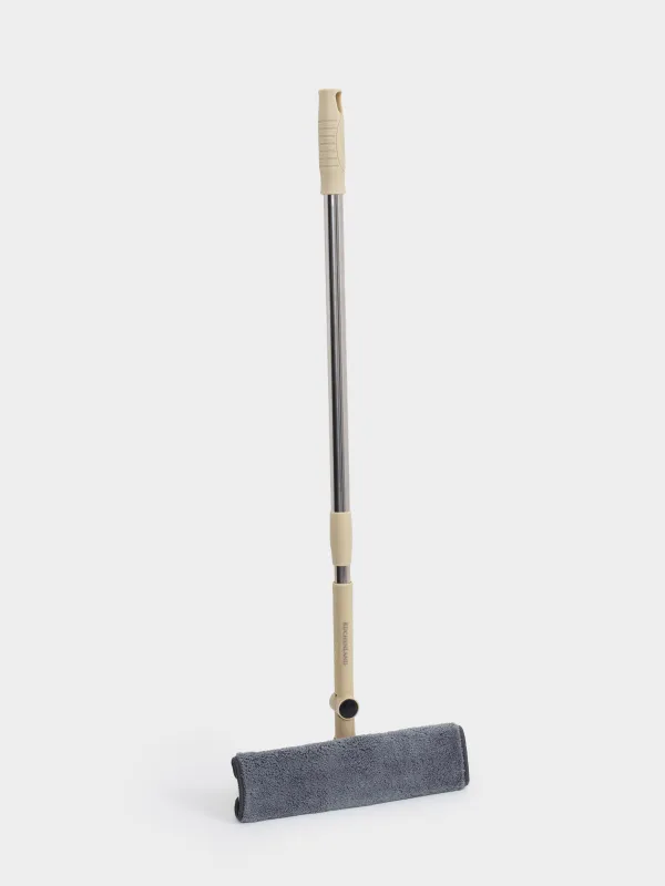 Window cleaning mop, with rag and scraper, beige, Clean, image-2