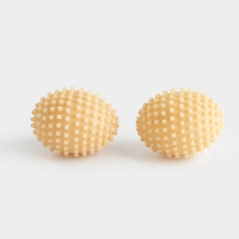 Washing ball, 8 cm, 2 pcs, PVC, beige, Oval, Washing ball