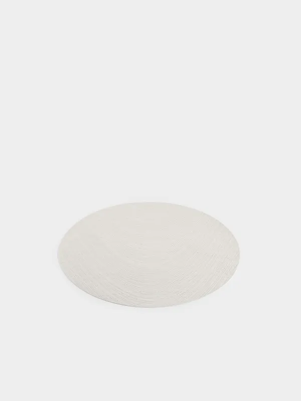 Napkin for appliances, 38 cm, PVC, round, white, Azhur Grid, image-1