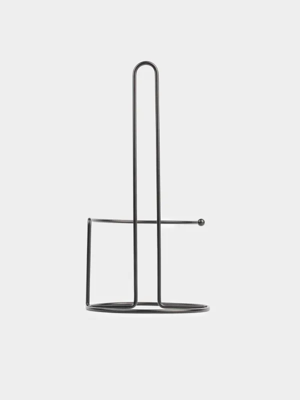 Paper towel holder, 25 cm, metal, Black, Twist black, image-1