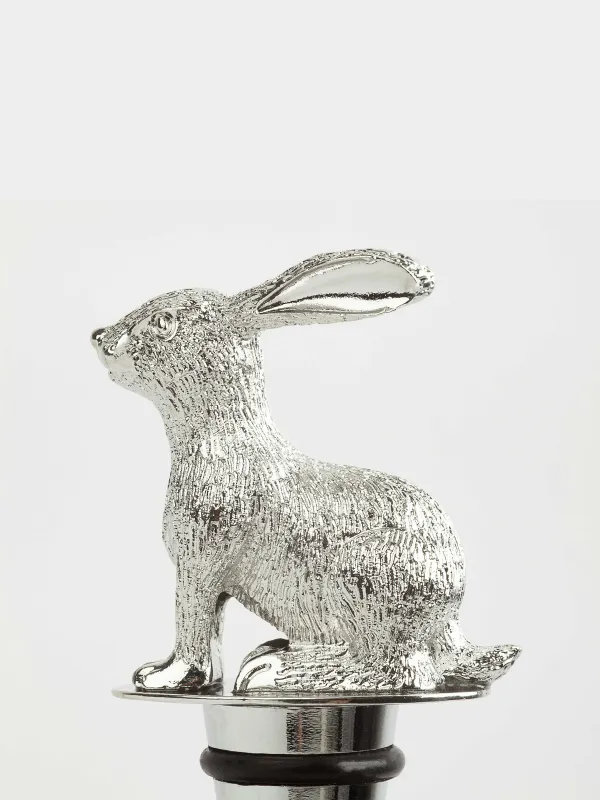Beverage bottle stopper, 11 cm, Metal, Rabbit, Rabbit, image-1