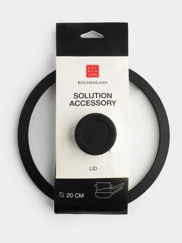 Lid, 20 cm, glass T / silicone, Solution accessory, image-3