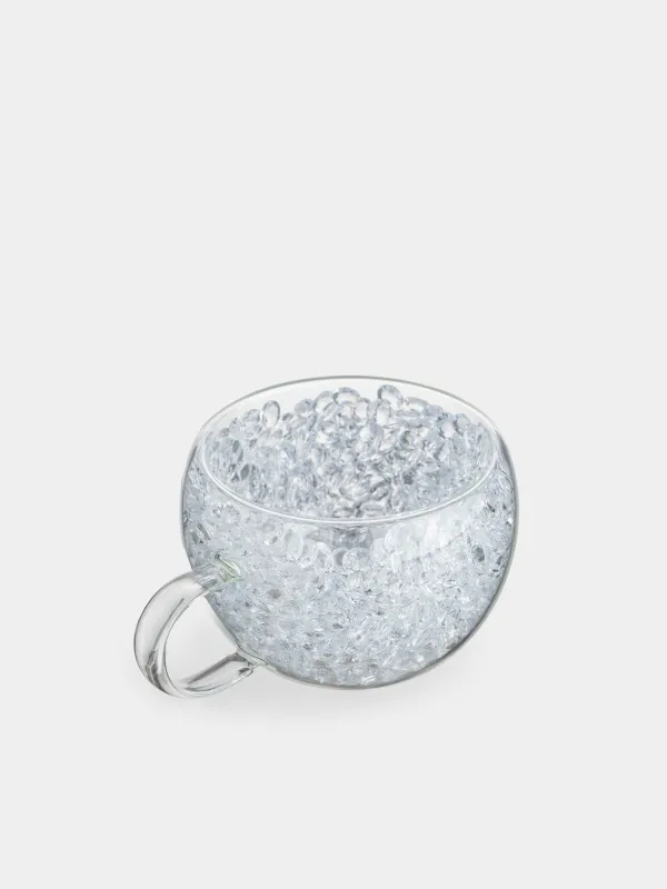 Mug, 270 ml, glass B, with crystals inside, Air decor, image-1