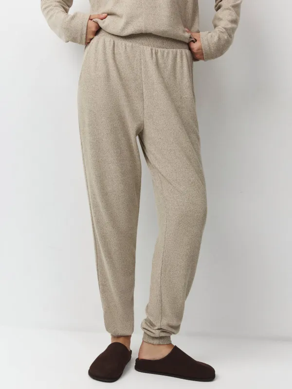 Women's suit, p. L, with trousers, polyester/spandex, beige, Bertha, image-2
