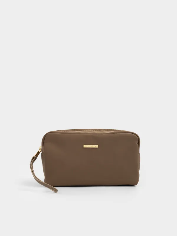 Makeup bag, 23x13 cm, polyester, brown, Mantle, image-0