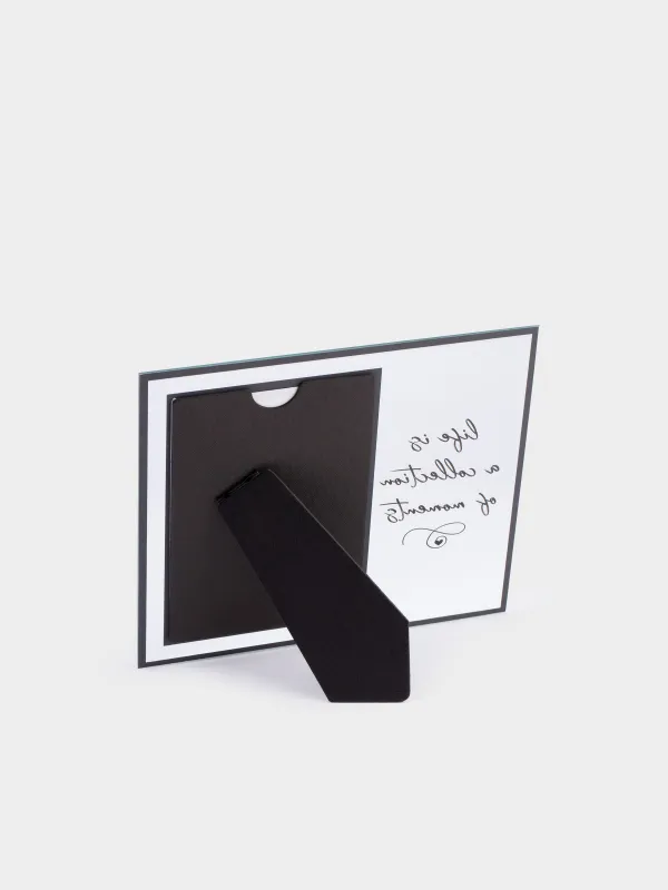 Photo frame, 19x21 cm, with passepartout, glass, Life is a collection of moments, Glossy, image-5