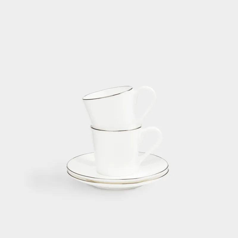 Coffee pair, 2 pers, 4 pr, 90 ml, porcelain F, Antarctica