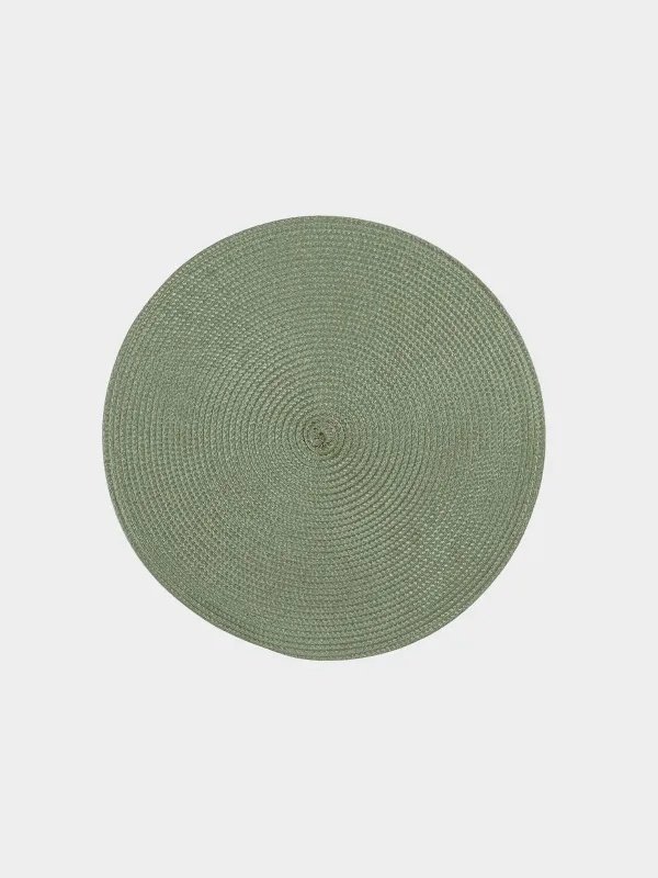 Napkin for appliances, 38 cm, polypropylene/PET, Round, Green, Circle, image-0