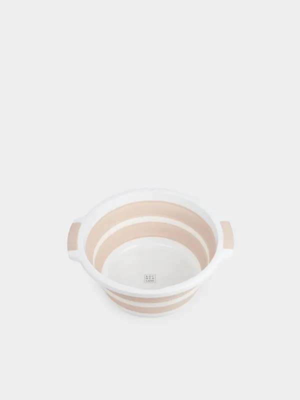 Foldable basin, 10 l, plastic / rubber, beige-pink, Foldaway, image-1