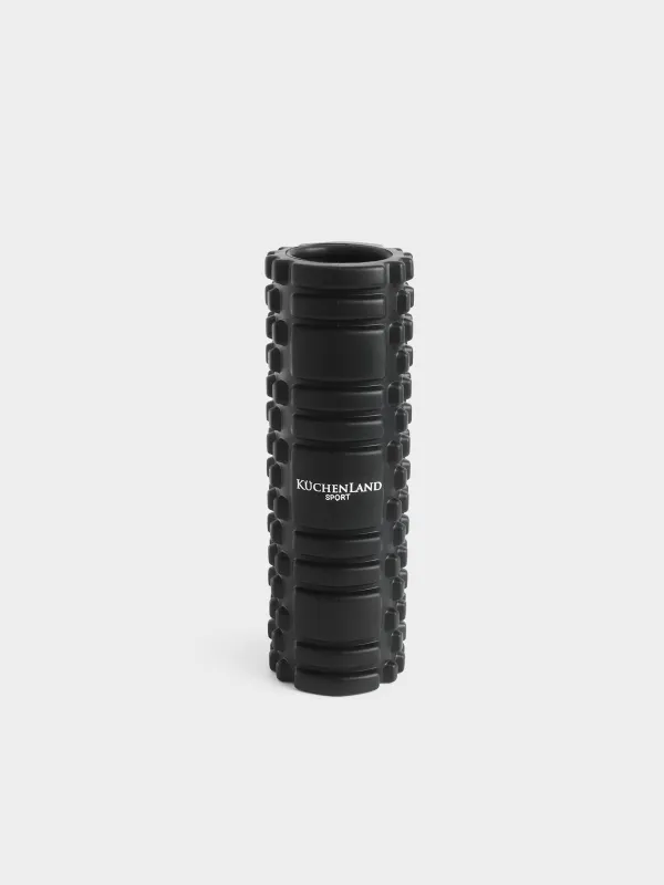 Massage roller, 30 cm, for yoga and fitness, EVA, black, Sport, image-0