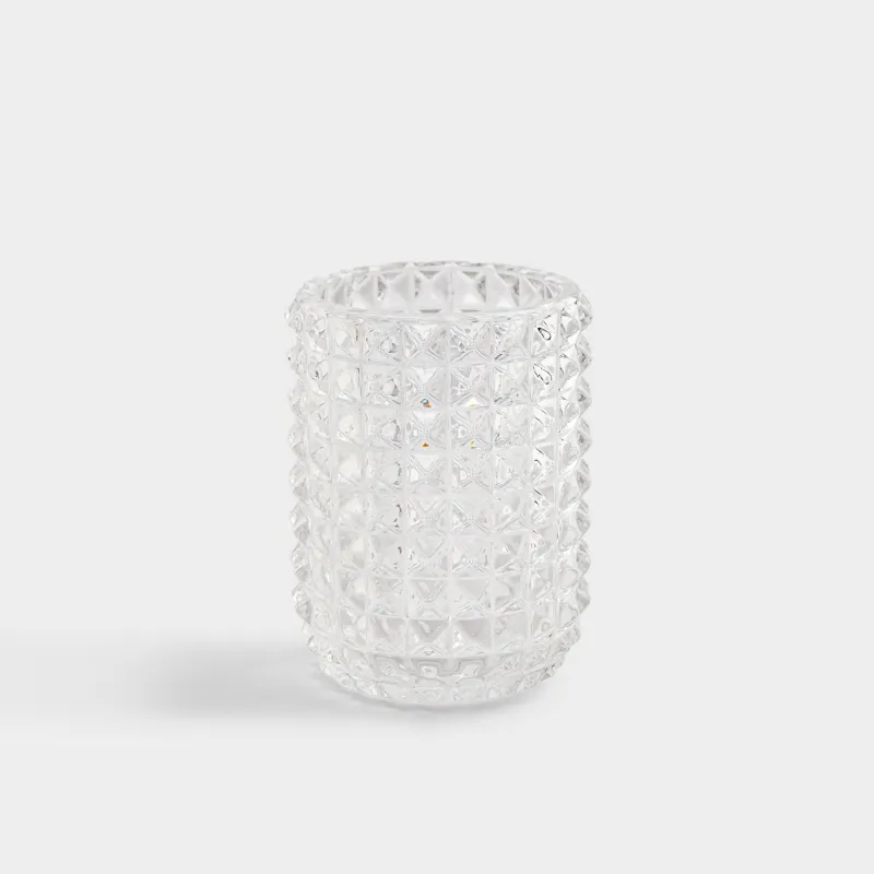 Bathroom tumbler, 11 cm, glass, Diamond lights
