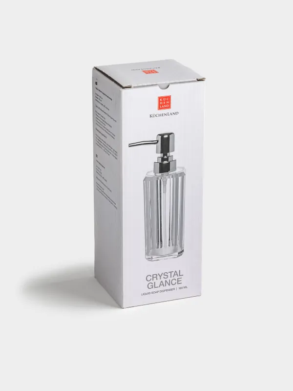 Liquid soap dispenser, 180 ml, acrylic / plastic, Crystal glance, image-4