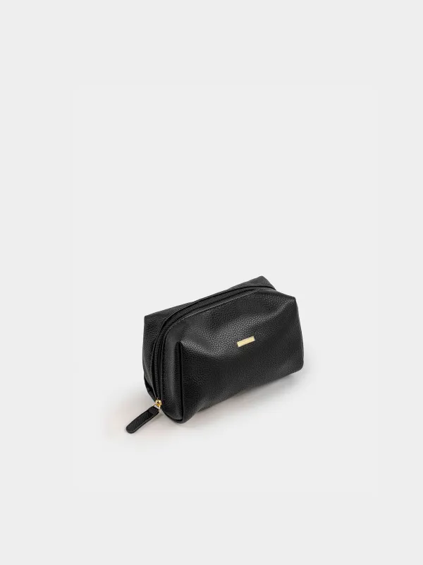 Makeup bag, 18x12 cm, polyurethane, black, Force, image-3