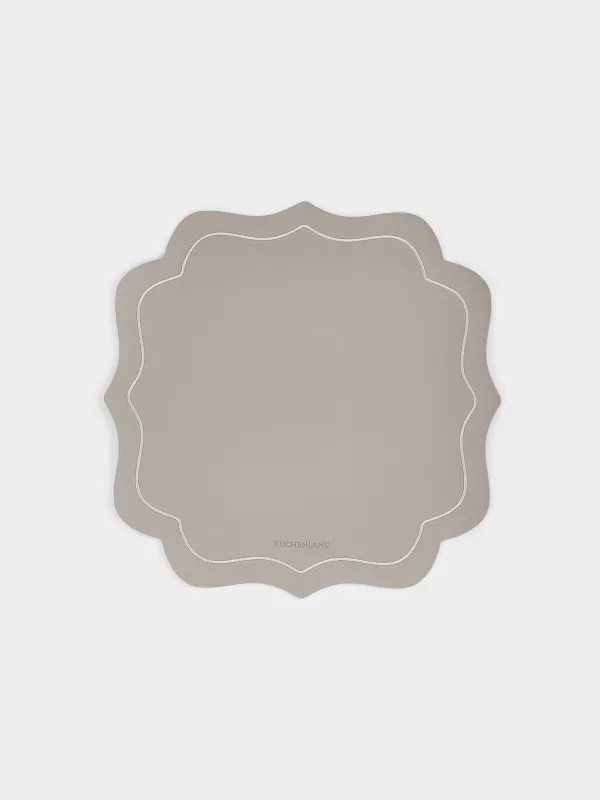 Placemat, 38x38 cm, PVC / polyester, curly, beige, Vintage, Rock vintage, image-0