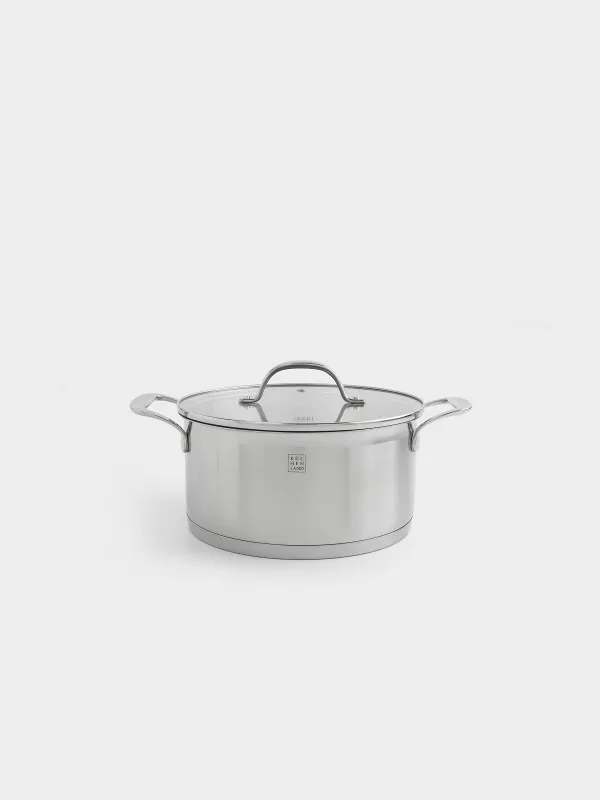 Pot with Lid, 22 cm, 4 l, Silver Stone, image-0