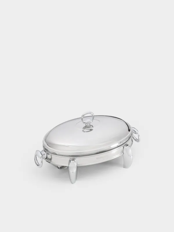 Heated dish, 42x25 cm, glass T / steel, oval, Acero, image-2