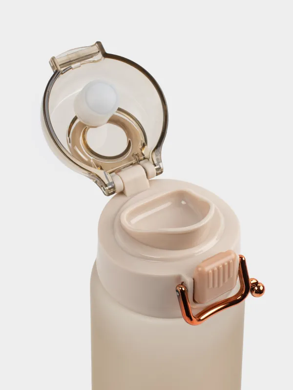 Water bottle, 500 ml, plastic, Beige, Aquatic, image-3